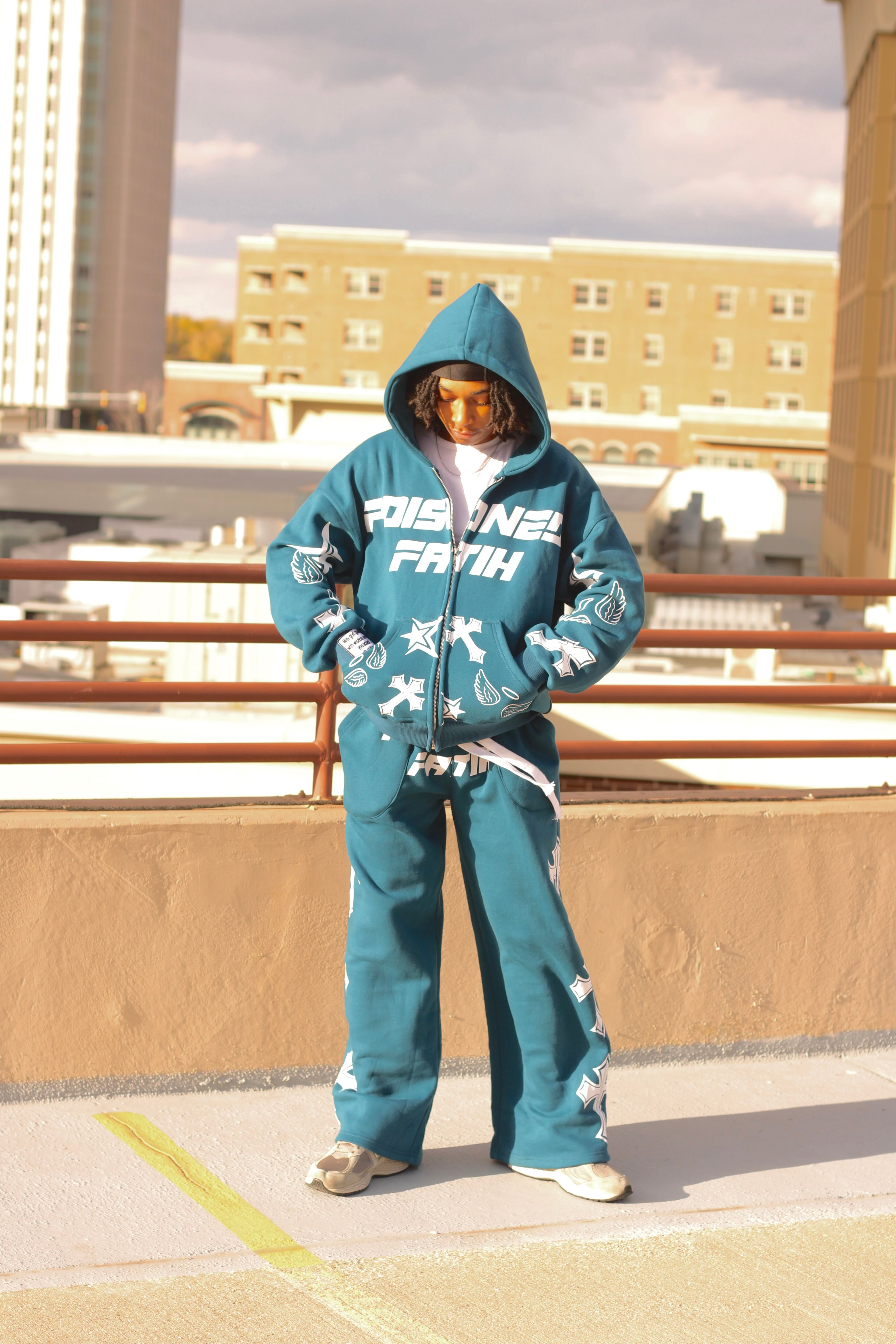 Teal Blue Jogging Set