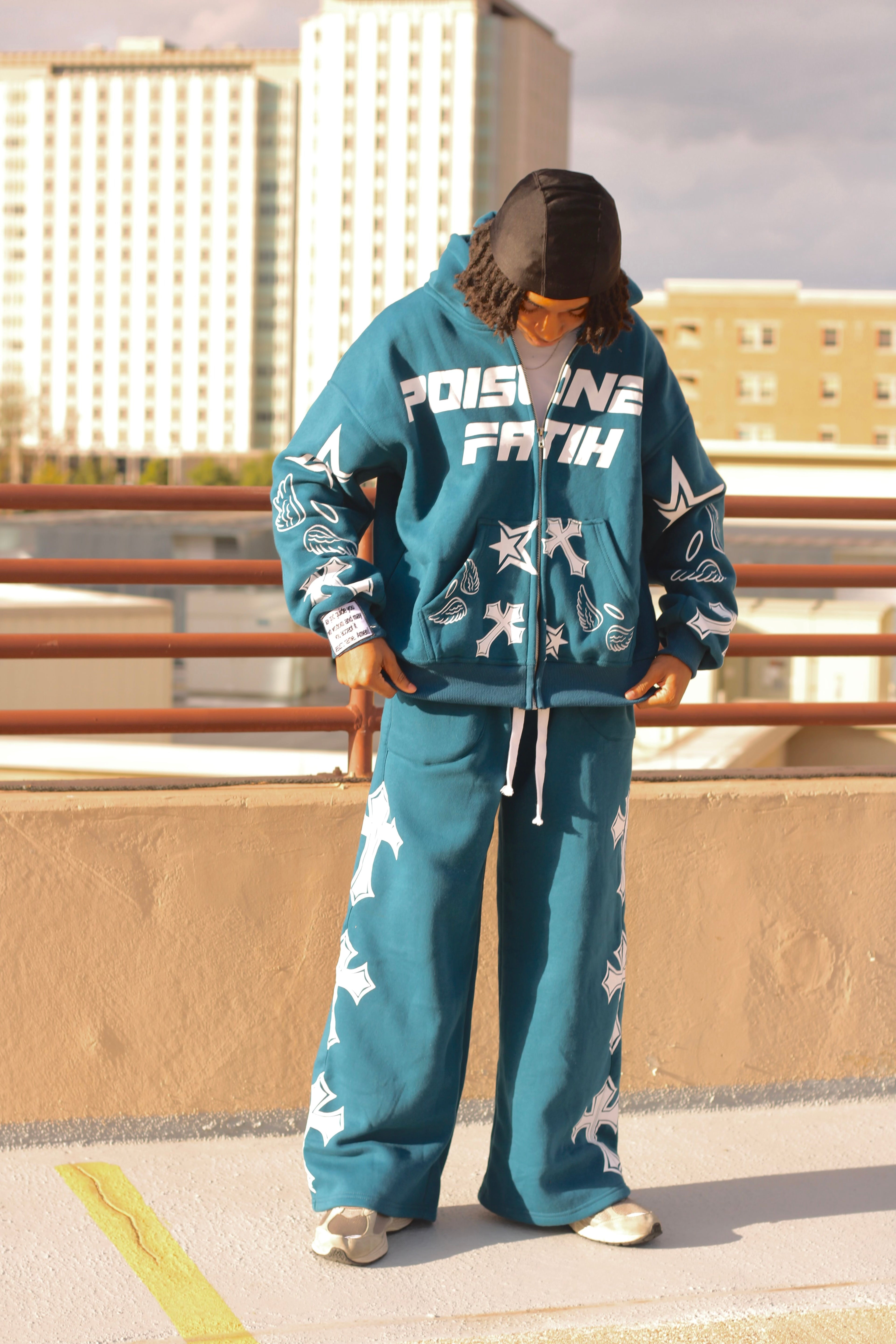 Teal Blue Jogging Set